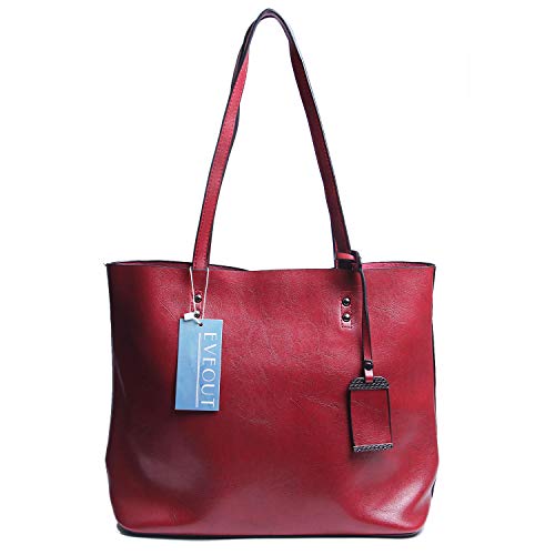 EVEOUT Bolso de cuero vegano suave para mujer,Bolsos de Mano Retro, Bolso de Hombro con Asa Superior para el Trabajo Casual, Bolso Clásico de Hobo con Borla Bolsas de Viaje para Mujer