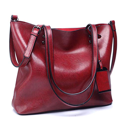 EVEOUT Bolso de cuero vegano suave para mujer,Bolsos de Mano Retro, Bolso de Hombro con Asa Superior para el Trabajo Casual, Bolso Clásico de Hobo con Borla Bolsas de Viaje para Mujer