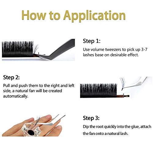 Extensiones de Pestañas Volumen Ruso 2D 3D 5D 8D 10D -0.07 C curl Mix 8-14mm - Pestañas Postizas Individuales Volume Lash Extensions de GEMERRY (0.07-c curl-mix 8-14mm)