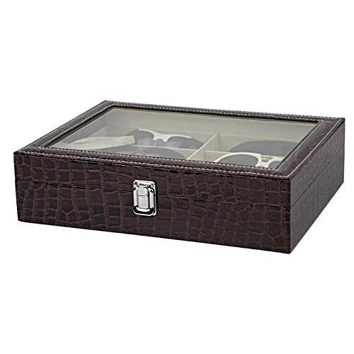 FACAIA Caja de Almacenamiento de Gafas de Sol Organizador de Gafas de Sol Multifuncional Gafas Colección de exhibición de Gafas Estuche de Almacenamiento 8 Ranuras Caja de Soporte para Gafas
