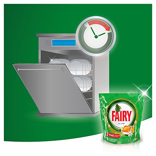 Fairy Todo En 1 Cápsulas de Lavavajillas Naranja, Pack de 60 unidades
