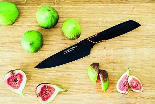 Fiskars Cuchillo Deba, Diseño moderno, Longitud total: 24 cm, Acero de calidad/Plástico, Edge, 1003096