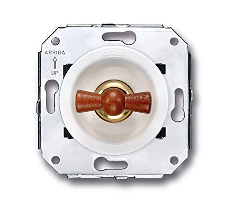 Fontini venezia - Interruptor unipolar 10a-250v madera blanco venezia pack