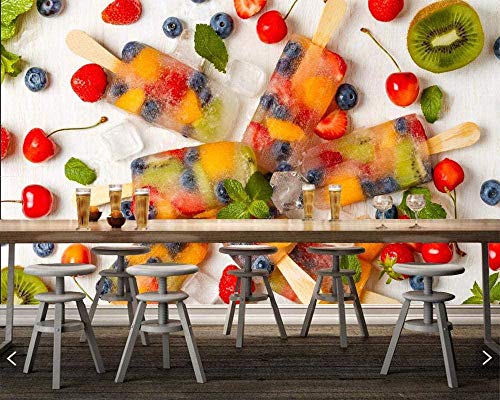 Fotomurales Decorativos Pared Vinilos Decorativos Papel Fotografico 3D Dulces Helado Frutas Comida Murales Fotográficos Papel Pintado Cuadros Habitacion Bebe Posters Mural Pared
