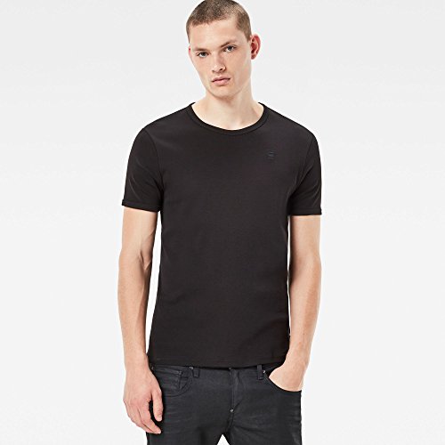 G-STAR RAW Base R T S/s 2-Pack Camiseta, Negro (Black 990), Medium para Hombre
