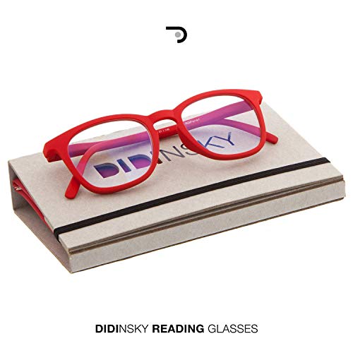 Gafas de Presbicia con Filtro Anti Luz Azul para Ordenador. Gafas Graduadas de Lectura para Hombre y Mujer con Cristales Anti-reflejantes. Ferrari +3.0 – TATE