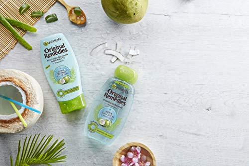 Garnier Original Remedies - Champú Hidratante Agua de Coco y Aloe Vera para Pelo Normal - 300 ml