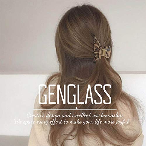 Genglass Pinzas para el pelo con pinzas para el pelo, pinza para el pelo, pinza negra para mandíbula, pieza de cabeza para mujer, paquete de 4
