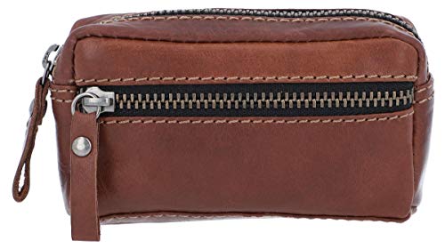 Gusti Monedero Llavero de Cuero Leder Butler Funda para Llaves Monedas Auriculares Cuero de Búfalo Marrón 2A66-22-6