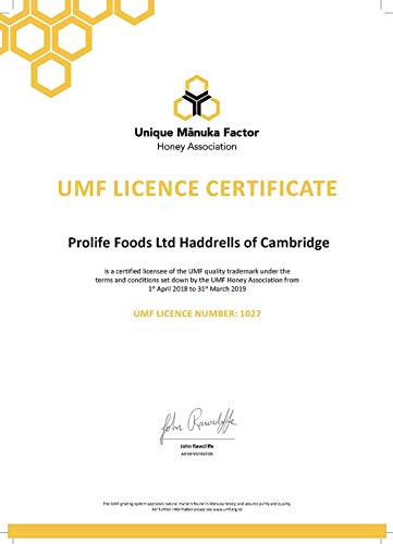 Haddrells of Cambridge Miel de Manuka | UMF20+/MGO 850+ | Miel de manuka premium de Nueva Zelanda | 500g