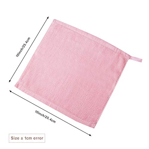 HBselect 10 Piezas Toallas Bebe Toallas De Mano Fibra De Bambú Toallitas Faciales 25 * 25 Cm Toallas Para Niños Multicolor Toallas De Baño Toallas De Cocina