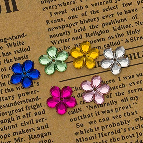 Healifty 300pcs Gemas Acrílico Rhinestones de Piedras Preciosas Adornos de Piedras Preciosas Corazón Flor de Ciruelo y Forma de Gota de Agua para joyería Artesanía de Bricolaje (Color Mezclado)
