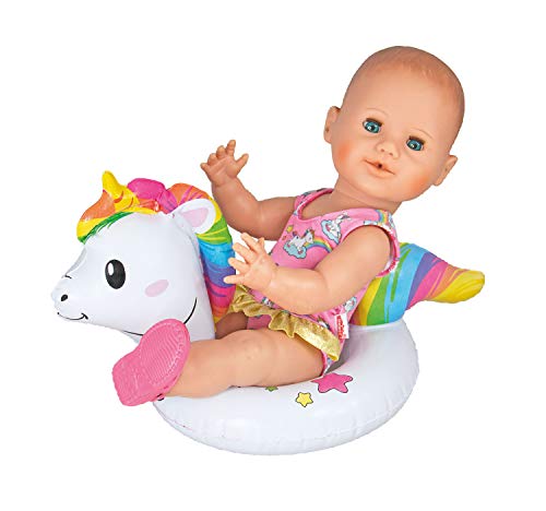 Heless- Set de natación para muñecas, Unicornio Henri, Color carbón, Größe 35-45 cm (66)