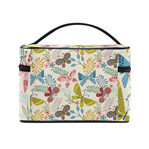 Hengpai Butter Fly Leaf Bolsa de cosméticos de viaje de maquillaje de tren de almacenamiento organizador para mujeres