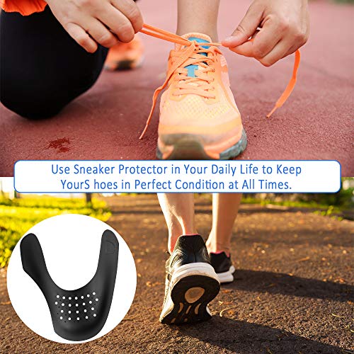 Heqishun 6 Pares de Escudos de Zapatos, 3 Colores Protector de Zapatos Antiarrugas Protector Contra Las Arrugas de Los Zapatos para Hombres Talla Talla Ue 39-46 y Tallas de Mujer 35-39