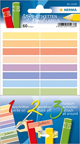 HERMA 15238 Rectángulo Permanente Multicolor 60pieza(s) - Etiqueta autoadhesiva (Multicolor, Rectángulo, Permanente, Papel, 46 mm, 10 mm)