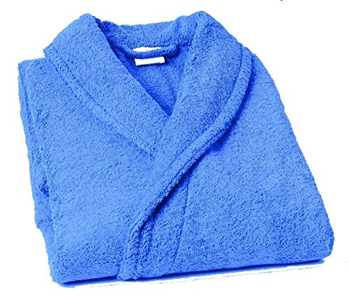Home Basic - Albornoz con Cuello Tipo Smoking, Talla XXL, Color mar
