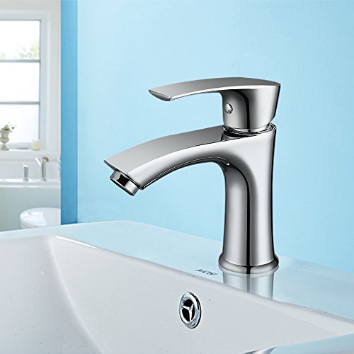Homelody Grifo Lavabo Anti-ruido para Baño Acabado Cromado con Aireador ABS Desmontable Ahorro de Agua