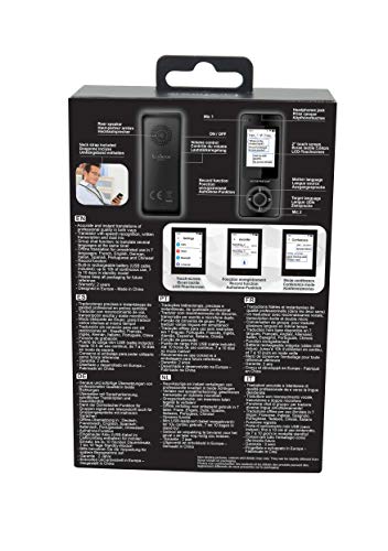 Interpretor®, Traductor de voz instantáneo, Traducciones precisas de calidad profesional, 75 idiomas, Pantalla táctil, Modo intérprete de Grupo, Bluetooth, Wi-Fi, Jack para Auriculares, negro, NTL2000