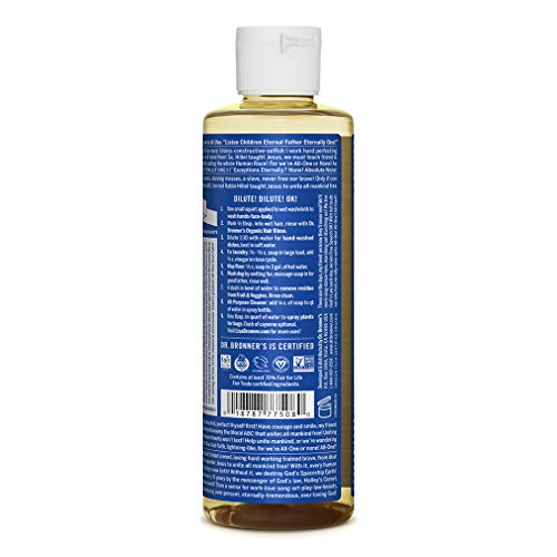 Jabón de menta de Dr Bronner's, Pure Castile, 237ml, 100 % orgánico