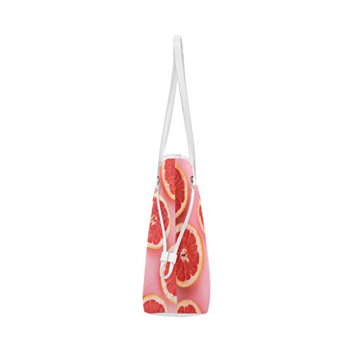 JIUCHUAN Bolso de mano para mujer, bolso de hombro con rebanada de pomelo rojo maduro, bolso para niñas, de gran capacidad, resistente al agua, con asa duradera