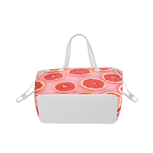 JIUCHUAN Bolso de mano para mujer, bolso de hombro con rebanada de pomelo rojo maduro, bolso para niñas, de gran capacidad, resistente al agua, con asa duradera