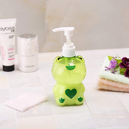 JunYe 250 ml Dispensador de jabón portátil Niño Lindo Animal Rana/Forma de Pato Tipo de Prensa Dividir Bomba vacía Botella Champú Ducha Contenedor Color Aleatorio