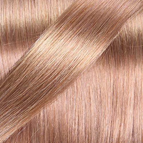 Just Beautiful Hair REMY Extensiones de cortina cosida pelo natural - 40cm, colore #12 miel rubia, liso