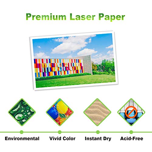 KOALA Papel Fotográfico Láser Brillante de Doble cara, A3, 130 g/m², 100 hojas, para impresoras LASER. Adecuado para imprimir Fotos, Portadas, Certificados, Folletos, Volantes, Tarjetas, Calendarios