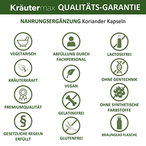 Kräutermax Extracto de cilantro 125 mg cápsulas 1 x 60 piezas veganas