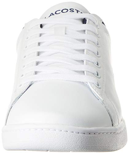 Lacoste Carnaby EVO TRI1 SMA, Zapatillas para Hombre, Blanco (Wht/Nvy/Red), 40 EU