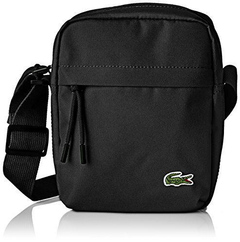 Lacoste NH2102NE, Bolso bandolera para Hombre, BLACK (Black), 21 x 6.5 x 16 cM