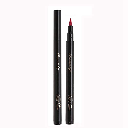 Lápiz delineador de ojos, Herramienta cosmética para maquillaje de ojos, líquido, delineador de ojos, líquido, duradero y duradero (06# rojo)