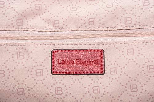 Laura Biagiotti - Bolso de mujer con correa de nailon lavable, línea THIA LB20S-105-2, color rojo Victor Line SRL