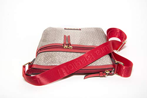Laura Biagiotti - Bolso de mujer con correa de nailon lavable, línea THIA LB20S-105-2, color rojo Victor Line SRL