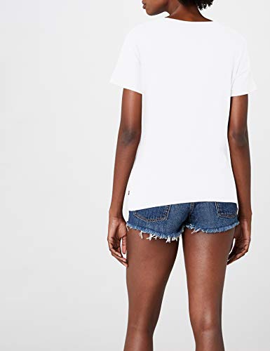 Levi's The Perfect Tee, Camiseta para Mujer, Blanco (White 297), Small