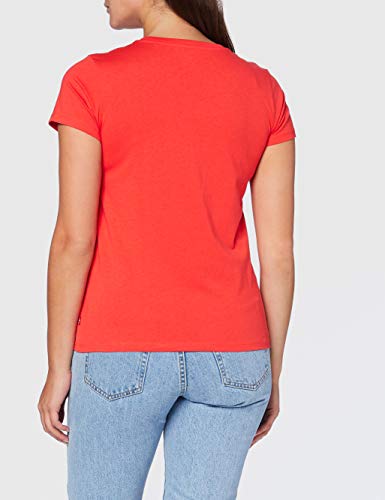 Levi's The tee Camiseta, Batwing Poppy Red, M para Mujer
