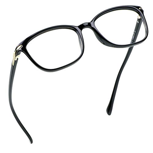 LifeArt Blue Light Blocking Glasses, Anti Eyestrain, Computer Reading Glasses, Gaming Glasses, TV Glasses for Women Men, Anti UV, Anti Glare (Black, 1.75 Magnification)