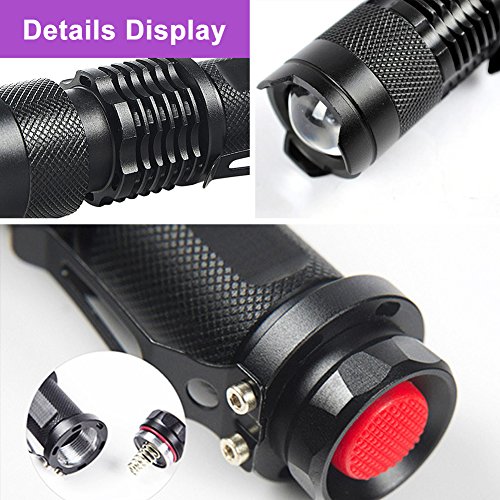 Linterna UV, Luz Negra, Ultravioleta pequeña mano 395 nm LED, Detector de orina para mascotas, perros y gatos, Lámpara UV para Inspección de Agentes Fluorescentes, 1 Batería AA incluida.