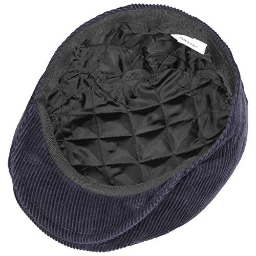 Lipodo Gorra Gatsby Cordial Algodón - Azul - Talla S 54-55 cm - Gorra de Pana de Hombre con Forro Acolchado para Invierno - Gorra Deportiva