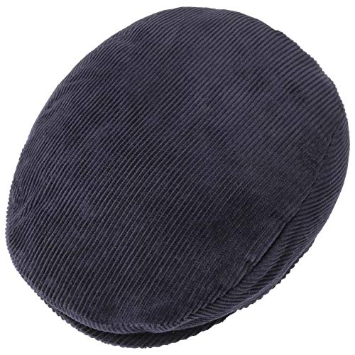 Lipodo Gorra Gatsby Cordial Algodón - Azul - Talla S 54-55 cm - Gorra de Pana de Hombre con Forro Acolchado para Invierno - Gorra Deportiva