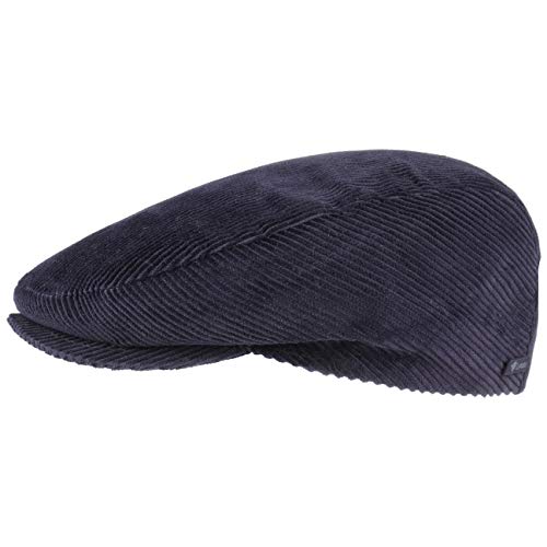 Lipodo Gorra Gatsby Cordial Algodón - Azul - Talla S 54-55 cm - Gorra de Pana de Hombre con Forro Acolchado para Invierno - Gorra Deportiva