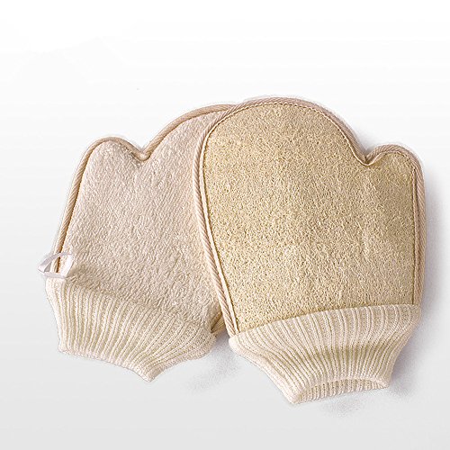 Loofah guante exfoliante guante de baño esponja ducha Loofah masaje corporal depurador guante (guante de lufa)