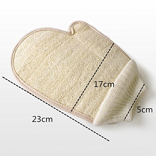 Loofah guante exfoliante guante de baño esponja ducha Loofah masaje corporal depurador guante (guante de lufa)
