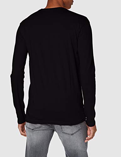 Lower East Camiseta de manga larga Hombre, Pack de 5, Negro, 3XL