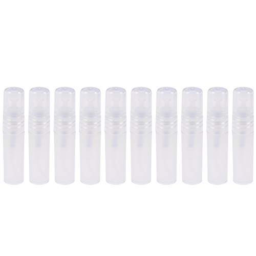 Lurrose - 20 botellas de spray de plástico vacías de perfume atomizador para viajes, 3 ml