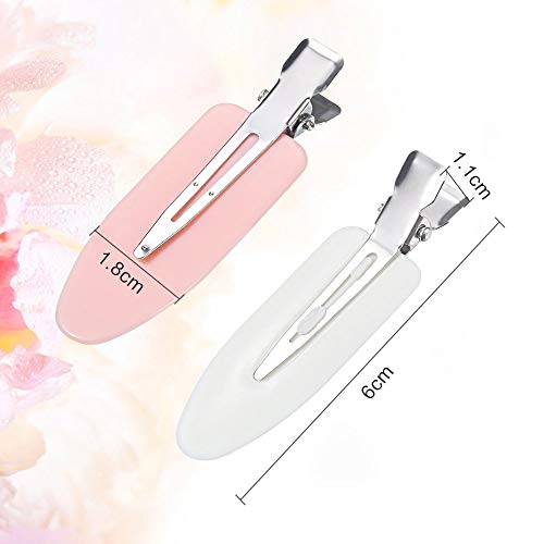 LYTIVAGEN 12 PCS Pinzas para el Pelo sin Doblar, Pin Clips para Rizos sin Arrugas Pinzas para el Cabello para Mujer/Niña para el Peinado (Negro, Blanco, Rosa)