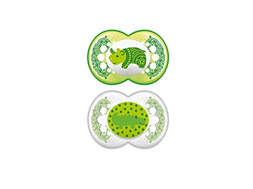 MAM - Lote de 2 chupetes (para bebés de 18+ meses), colores surtidos