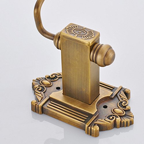 Marco de secador de pelo Secador de pelo completamente de cobre, pedestal esculpido retro, estante de secadora de almacenamiento, secador de baño, accesorios de baño, adecuado para peluquería, hotel,