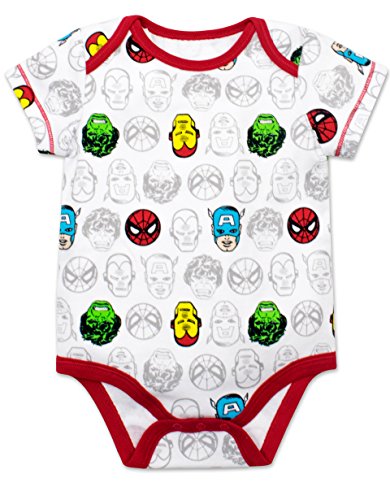 Marvel Baby Boys 5 Pack Body – The Hulk, Spiderman, Iron Man y Captain America - Multi - recién nacido